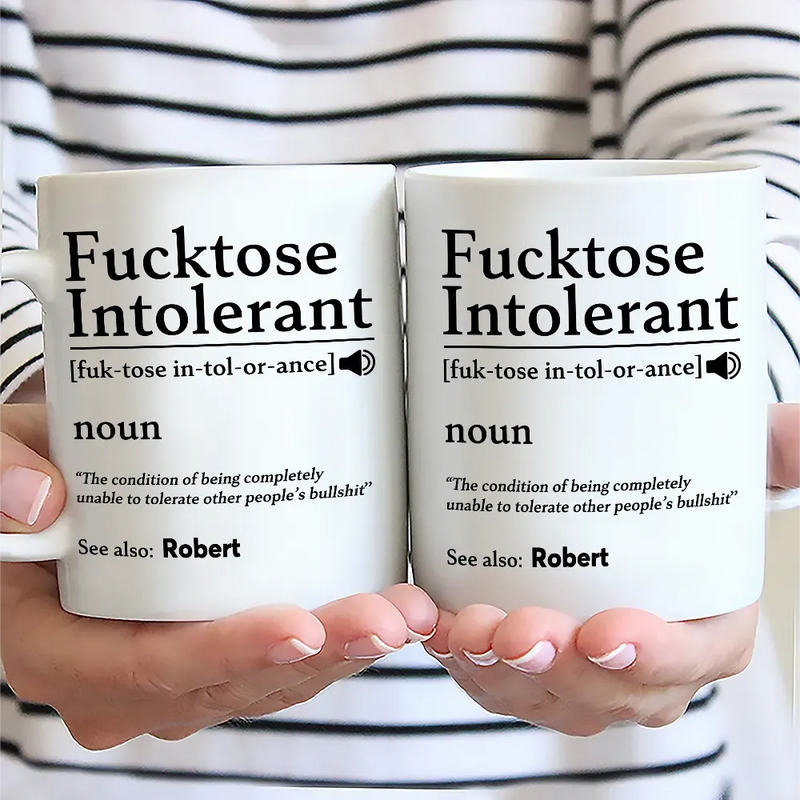 Gift For Bestie, Happy, Top Market, Gifts For Colleagues - Morning Intolerant Funny - Personalized Mug