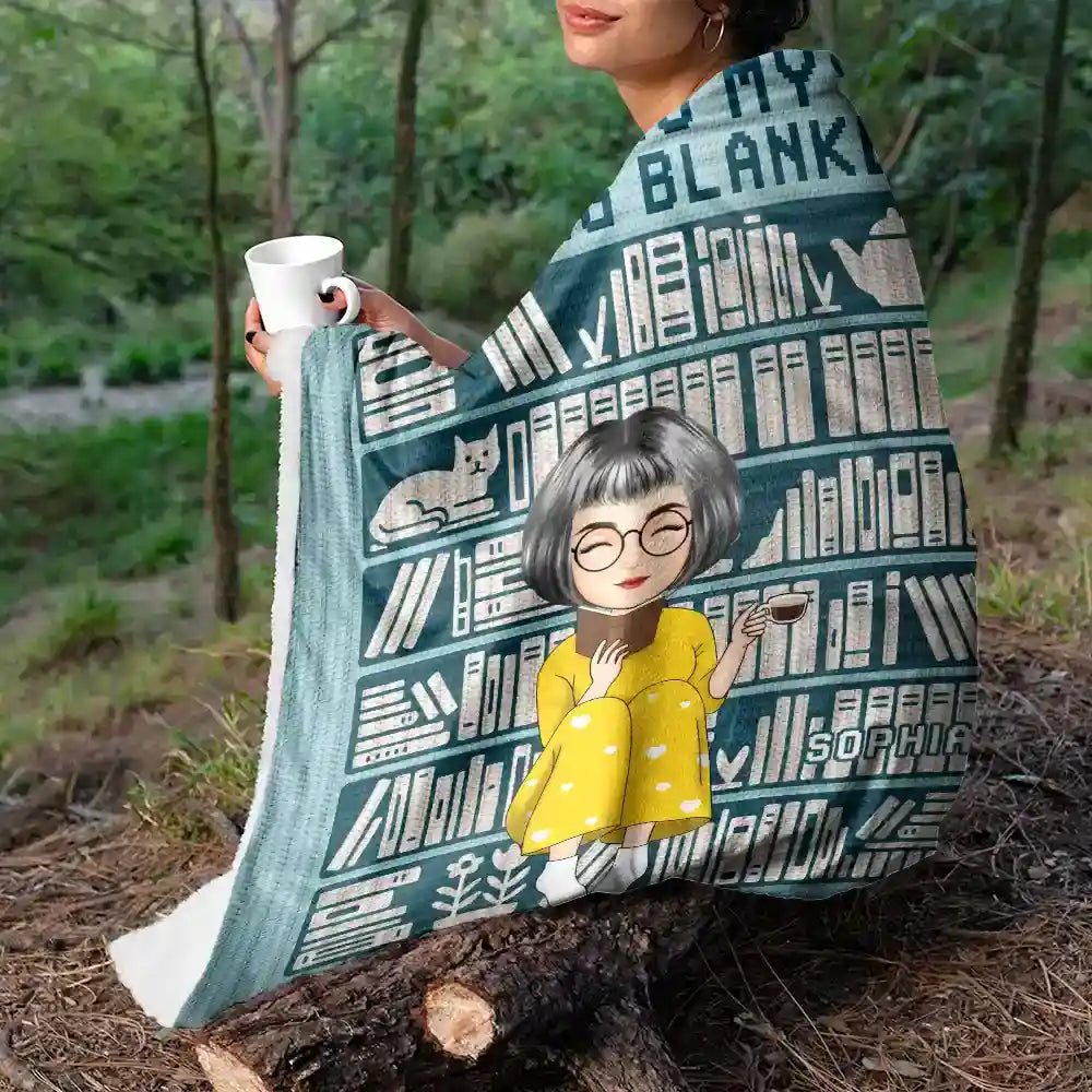 Reading, Gift For Yourself, Happy - Mosaic Crochet Pattern Inspired This Is My Reading Blanket - Personalized Fleece Blanket, Sherpa Blanket