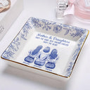 Love, Gift For Mother, Gift For Daughter, Mom - Daughters (Adult) - Mother And Daughters Forever Linked Together Toile - Personalized Ring Dish