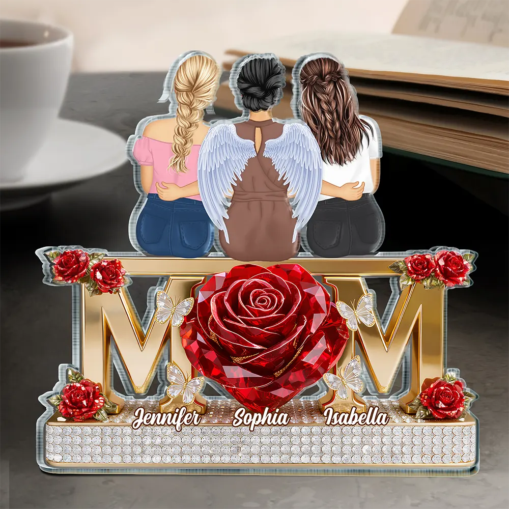 Gift For Mother,Mom - Daughters (Adult),Happy - Mother Daughter Forever Together - Personalized Custom Shaped Acrylic Plaque
