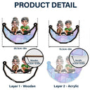 Gift For Mother,Mom,Children - Mother Daughter Son We Love You Mom 3D Cartoon - Personalized Window Hanging Suncatcher Ornament