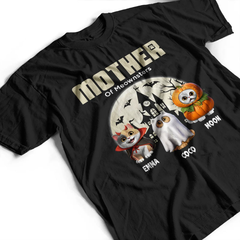 Halloween,Cat Lovers,Cat Mom,Pet Lovers,Happy - Mother Of Little Meowsters - Personalized T Shirt