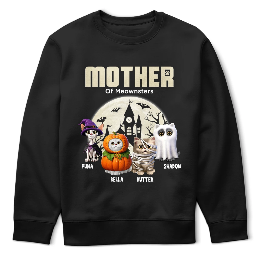 Halloween,Cat Lovers,Cat Mom,Pet Lovers,Happy - Mother Of Little Meowsters - Personalized T Shirt