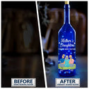 Mom - Daughters (Adult),Gift For Mother,Love - Mother & Daughter Forever Linked Together - Personalized Blue Bottle Light