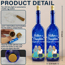 Mom - Daughters (Adult),Gift For Mother,Love - Mother & Daughter Forever Linked Together - Personalized Blue Bottle Light