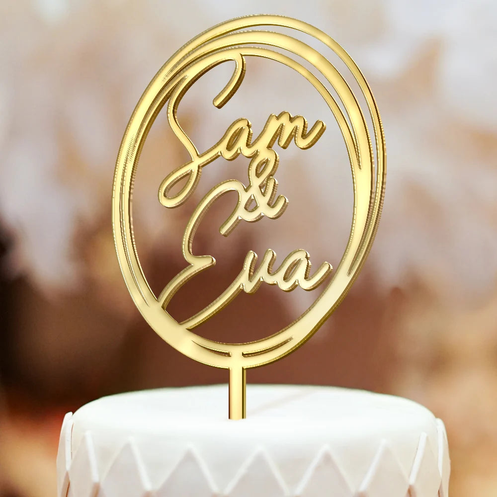 Wedding Anniversary, Gift For Couples, Gift For Husband, Gift For Wife, Happy - Mr & Mrs Wedding Gift For Newly Wed, Wedding Cake - Personalized Cake Topper