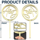 Wedding Anniversary, Gift For Couples, Gift For Husband, Gift For Wife, Happy - Mr & Mrs Wedding Gift For Newly Wed, Wedding Cake - Personalized Cake Topper