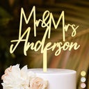 Wedding Anniversary,Gift For Couples,Gift For Husband,Gift For Wife,Happy,Art Design - Mr & Mrs Wedding, Anniversary Gift - Personalized Cake Topper