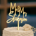 Wedding Anniversary,Gift For Couples,Gift For Husband,Gift For Wife,Happy,Art Design - Mr & Mrs Wedding, Anniversary Gift - Personalized Cake Topper