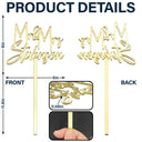 Wedding Anniversary,Gift For Couples,Gift For Husband,Gift For Wife,Happy,Art Design - Mr & Mrs Wedding, Anniversary Gift - Personalized Cake Topper