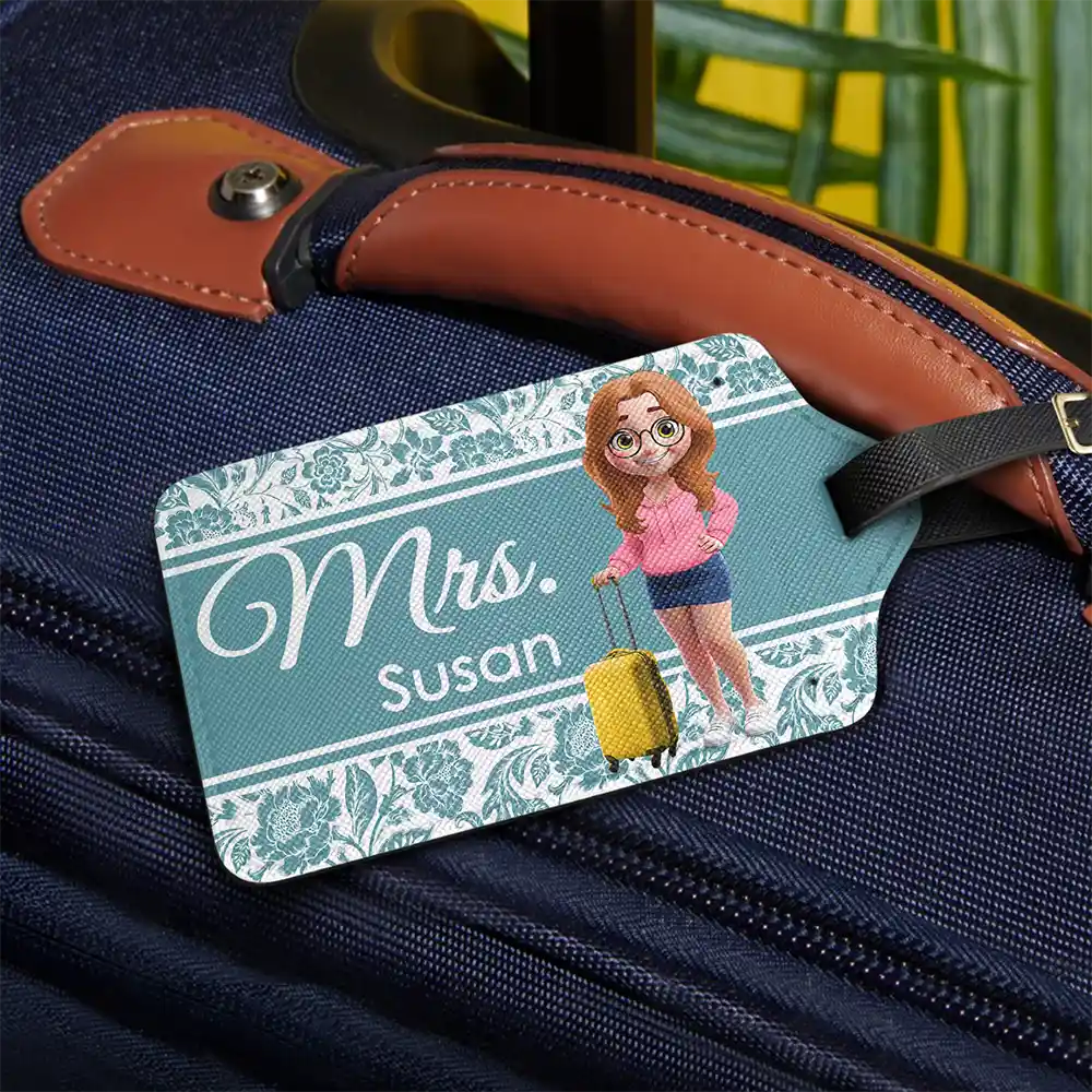 Gift For Couples,Gift For Husband,Gift For Wife,Gift For Boyfriend,Gift For Girlfriend,Funny,Travel - Mr and Mrs Travel - Personalized Combo 2 Luggage Tags