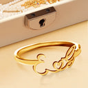 Gift For Wife,Gift For Girlfriend,Gift For Yourself,Gift For Women,Gift For Sibling,Gift For Sisters,Gift For Bestie,Love,Gift For Mother,Gift For Grandma - Multiple Initials With Heart - Personalized Custom Shaped Ring