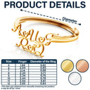 Gift For Wife,Gift For Girlfriend,Gift For Yourself,Gift For Women,Gift For Sibling,Gift For Sisters,Gift For Bestie,Love,Gift For Mother,Gift For Grandma - Multiple Initials With Heart - Personalized Custom Shaped Ring