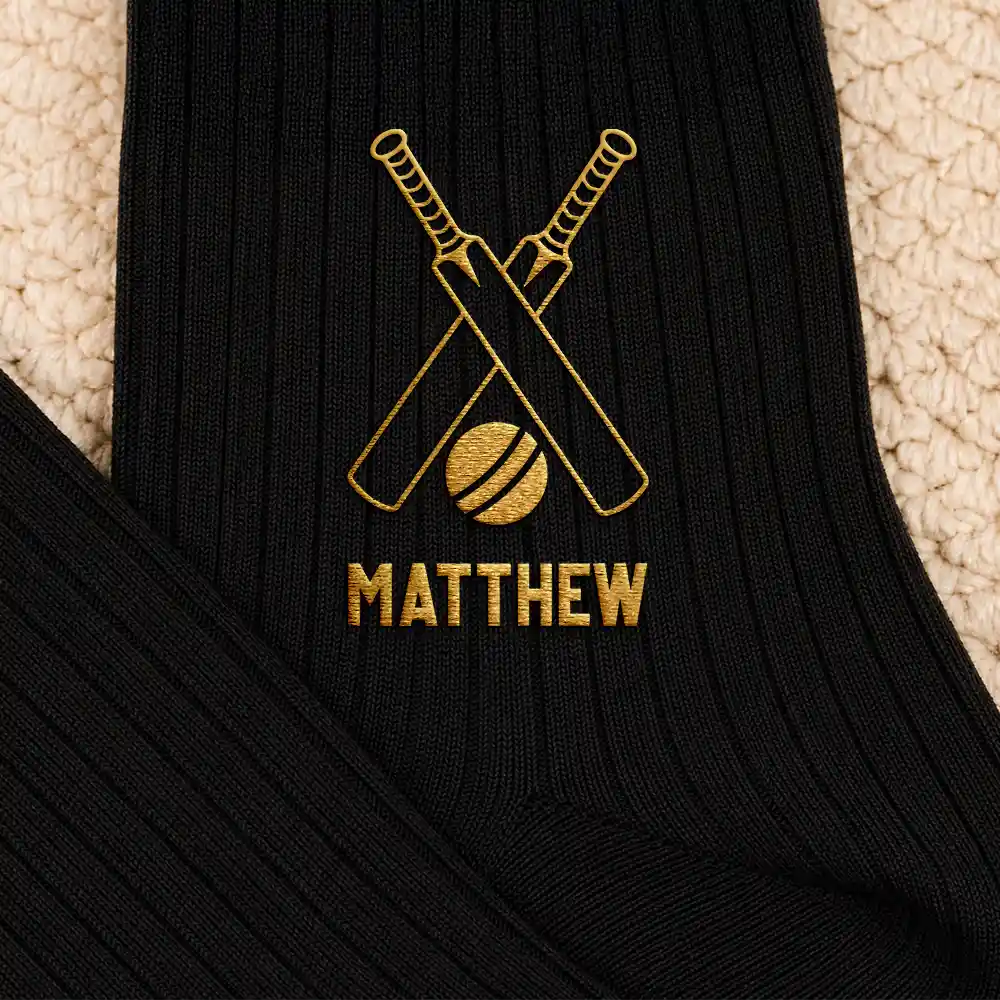 Football (Soccer), Gift For Yourself, Playful, Icon - Multiple Sports Icon Choices - Personalized Embroidered Socks