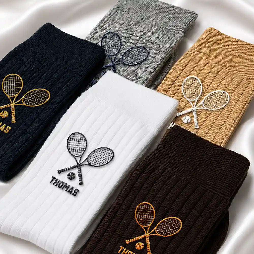 Football (Soccer), Gift For Yourself, Playful, Icon - Multiple Sports Icon Choices - Personalized Embroidered Socks