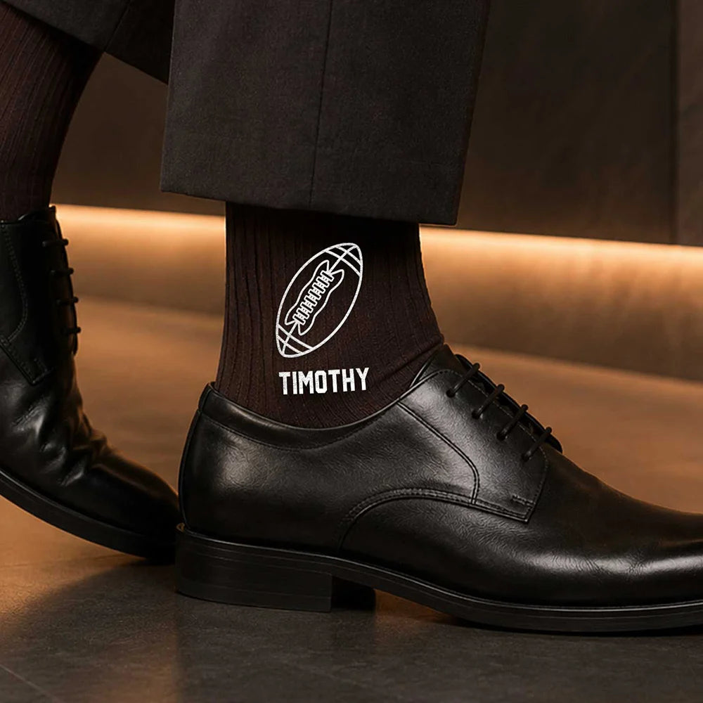 Football (Soccer), Gift For Yourself, Playful, Icon - Multiple Sports Icon Choices - Personalized Embroidered Socks