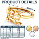 Gift For Couples, Gift For Husband, Gift For Wife, Gift For Boyfriend, Gift For Girlfriend, Gift For Yourself, Gift For Women, Gift For Men, Gift For Sibling, Gift For Sisters, Gift For Brothers, Gift For Bestie, Love - Multiple Stacked Names - Personalized Custom Shaped Ring