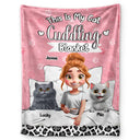 Cat Lovers,Cat Mom,Cat Dad,Pet Lovers,Pet Mom,Pet Dad - My Cat Cuddling Blanket - Personalized Fleece Blanket, Sherpa Blanket
