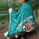 Gift For Yourself,Gift For Women,Gift For Men,Pet Mom,Pet Lovers,Pet Dad,Dog Lovers,Dog Mom,Dog Dad - My Dog Cuddling Blanket Corner - Personalized Fleece Blanket, Sherpa Blanket