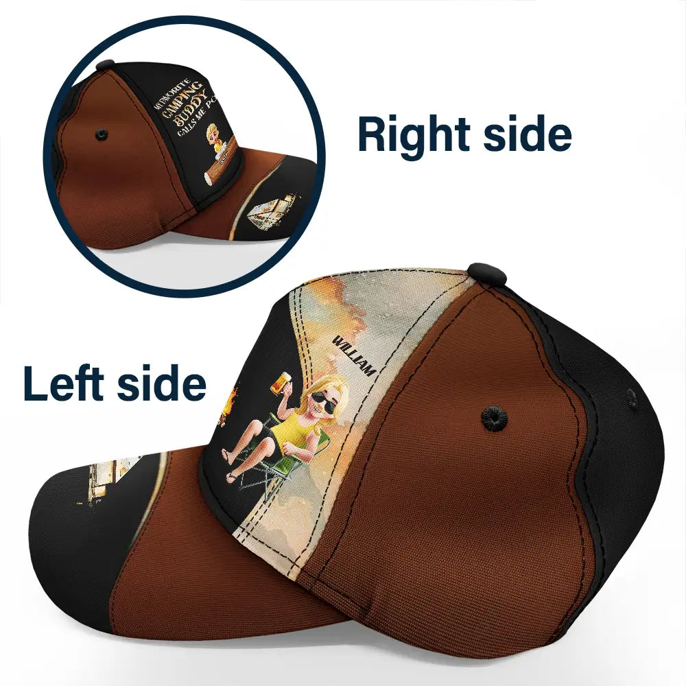 Gift For Father, Dad - Daughters (Young), Dad - Sons, Dad - Children, Dad's Hobby, Camping, Happy - My Favorite Camping Buddies - Personalized Classic Cap