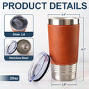 Gift For Men, Gift For Father, Dad's Hobby, Camping, Dad - Daughters (Young), Dad - Sons, Dad - Children, Happy - My Favorite Camping Buddies - Personalized Leather Tumbler