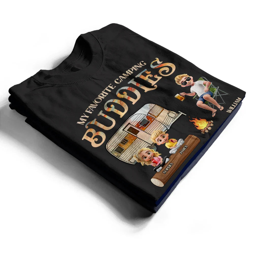 Gift For Father,Dad,Daughters,Sons,,Children,Dad's Hobby,Camping - My Favorite Camping Buddies - Personalized T Shirt