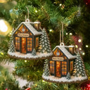 Christmas,Reading,Gift For Yourself,Happy - My Bookstore Book Corner - Personalized Custom Shaped Wooden Ornament