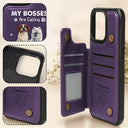 Pet Lovers,Pet Mom,Pet Dad,Dog Lovers,Dog Mom,Dog Dad - My Bosses Are Calling And I Must Go - Personalized Leather Flip Wallet Phone Case
