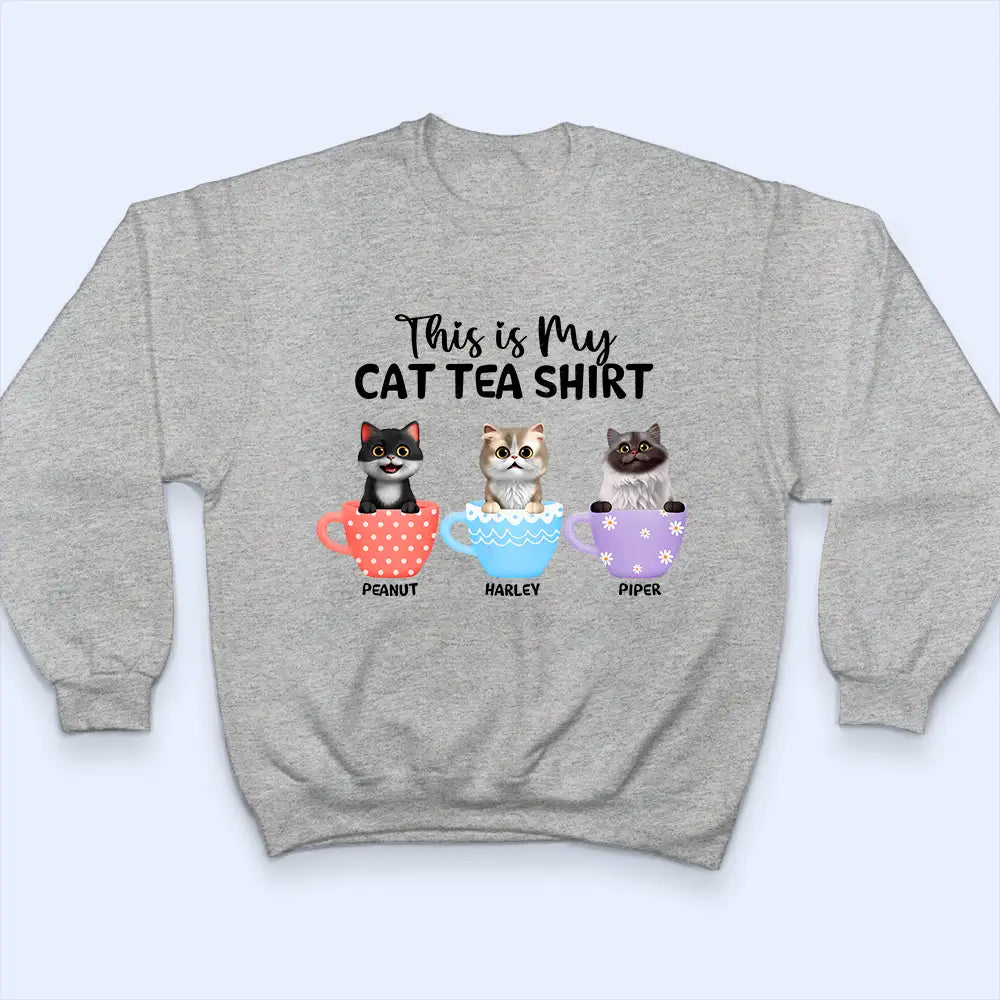 Gift For Yourself,Gift For Women,Cat Lovers,Cat Mom,Cat Dad,Pet Lovers,Pet Mom,Pet Dad,Happy - My Cat Tea Shirt - Personalized T Shirt