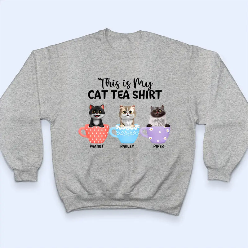 Gift For Yourself,Gift For Women,Cat Lovers,Cat Mom,Cat Dad,Pet Lovers,Pet Mom,Pet Dad,Happy - My Cat Tea Shirt - Personalized T Shirt