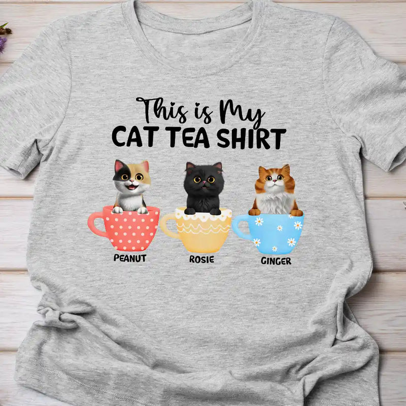 Gift For Yourself,Gift For Women,Cat Lovers,Cat Mom,Cat Dad,Pet Lovers,Pet Mom,Pet Dad,Happy - My Cat Tea Shirt - Personalized T Shirt