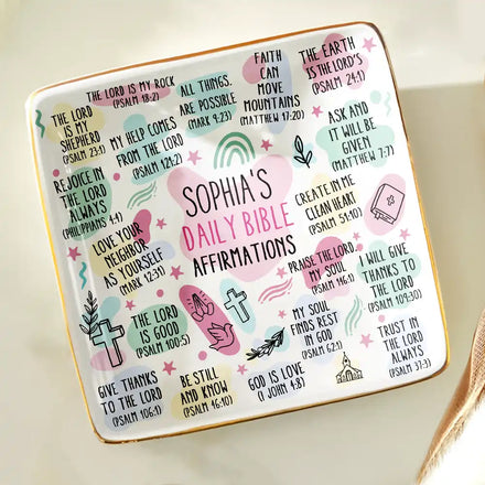 My Daily Bible Affirmations - Personalized Ring Dish