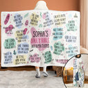 Top Market,Love,Gift For Yourself,Gift For Women,Gift For Men,Christian,Non-Eng - My Daily Bible Affirmations - Personalized Wearable Hooded Blanket