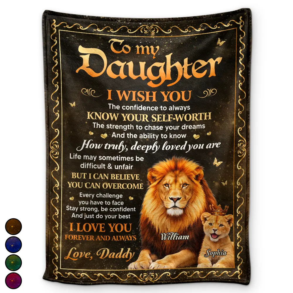 Top Market,Gift For Daughter,Gift For Son,Gift For Grandkids,Gift For Women,Gift For Men,Love - My Daughter Son Just Do Your Best - Personalized Fleece Blanket, Sherpa Blanket