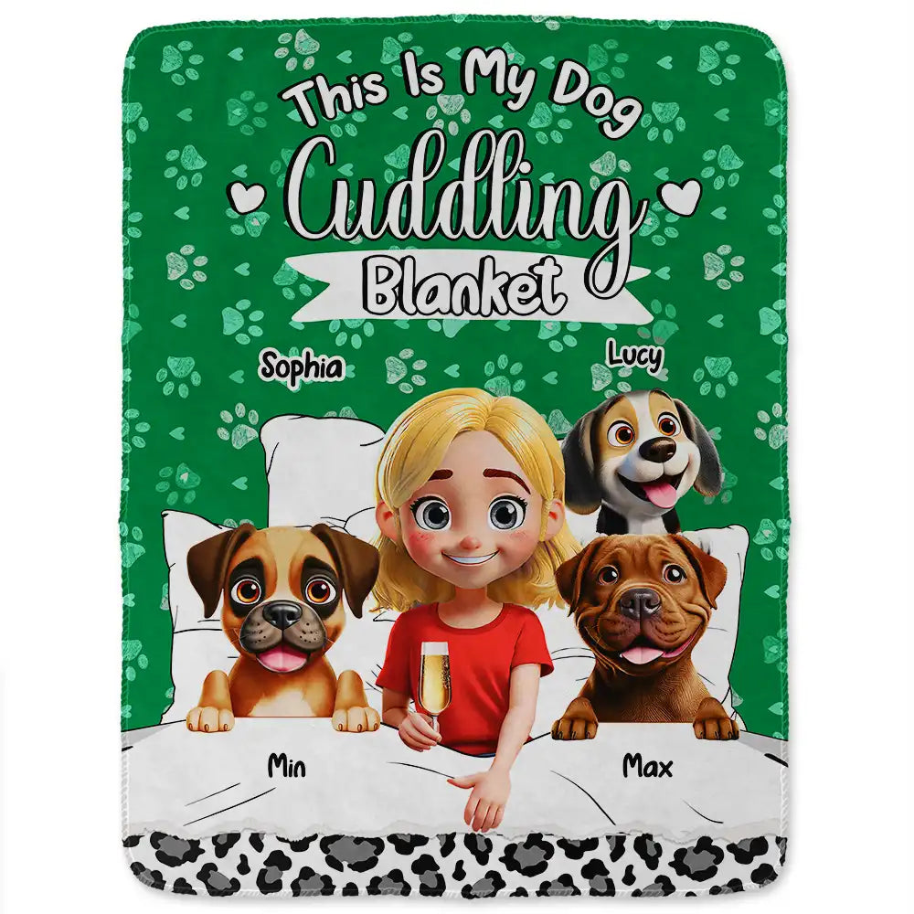 Dog Lovers, Pet Lovers, Dog Mom, Dog Dad, Pet Mom, Pet Dad, Love - My Dog Cuddling Blanket - Personalized Fleece Blanket, Sherpa Blanket