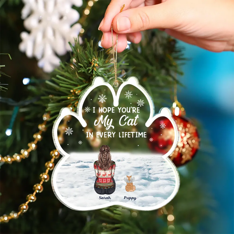 Christmas,Pet Lovers,Memorial,Sad - My Dog Every Lifetime Pet Memorial - Personalized Custom Shaped Acrylic Ornament