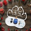 Christmas,Pet Lovers,Memorial,Sad - My Dog Every Lifetime Pet Memorial - Personalized Custom Shaped Acrylic Ornament