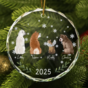 My Dogs Cats Pet - Personalized Circle Glass Ornament