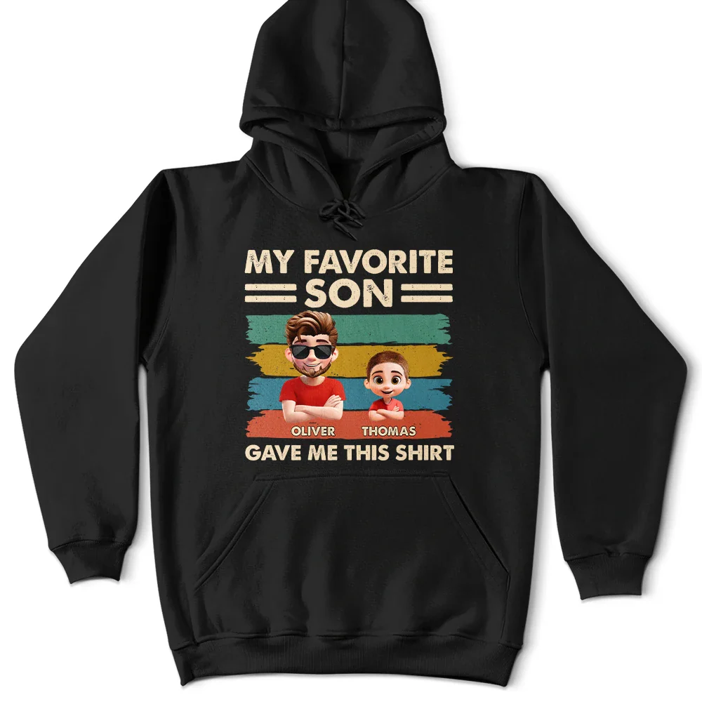 Funny,Gift For Father,Dad - Daughters (Adult),Dad - Daughters (Young) - My Favorite Daughter Funny Dad - Personalized T Shirt