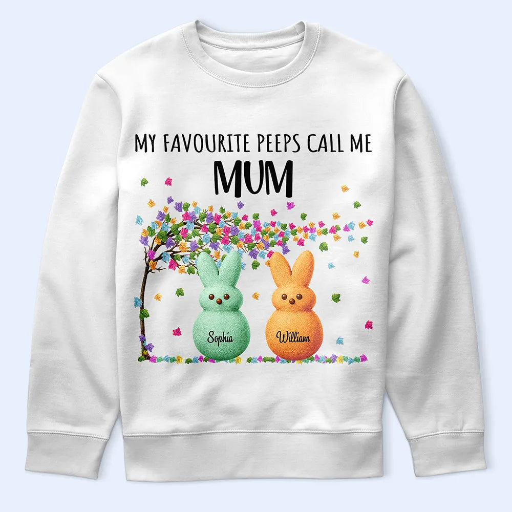 Gift For Grandma,Grandma - Grandkids,Happy - My Favourite Peeps Call Me Nanny - Personalised T Shirt