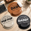 Gift For Husband,Gift For Father,Gift For Grandpa,Dad - Children,Grandpa - Grandkids,Non-Eng,Special Font,Confident - My Favorite People Call Me Daddy Grandpa - Personalized Leather Mouse Pad