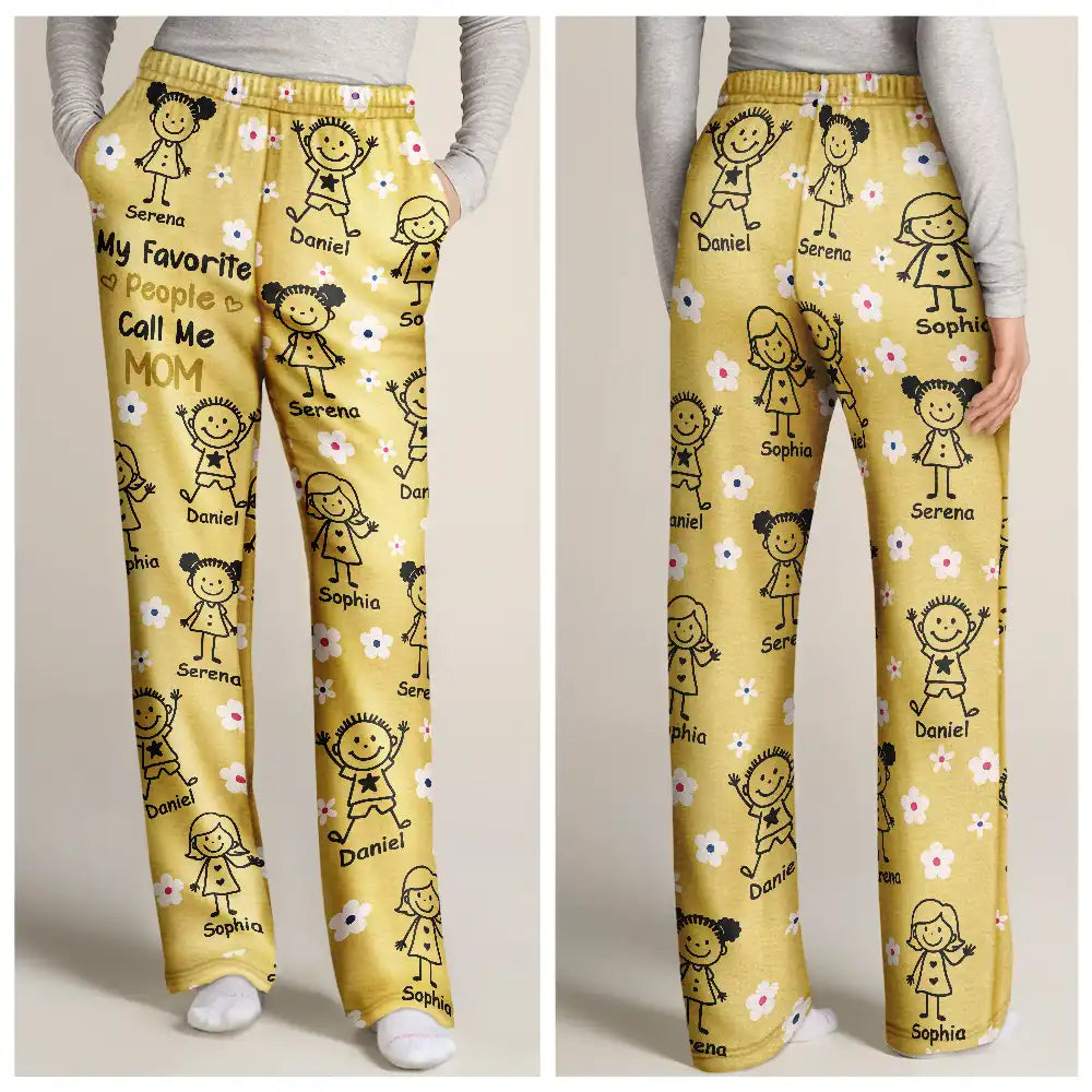 Gift For Grandma,Gift For Mother,Happy - My Favorite People Call Me Nana - Personalized Pajama Pants