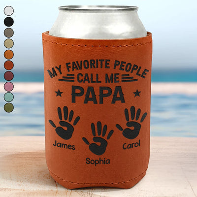 Engraved Leather Can Cooler