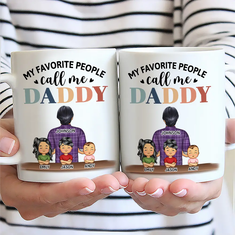 Gift For Grandpa, Gift For Father, Dad - Children, Dad - Sons, Dad - Daughters (Young), Grandpa - Grandkids, Love - My Favorite People Call Me Papa - Personalized Mug