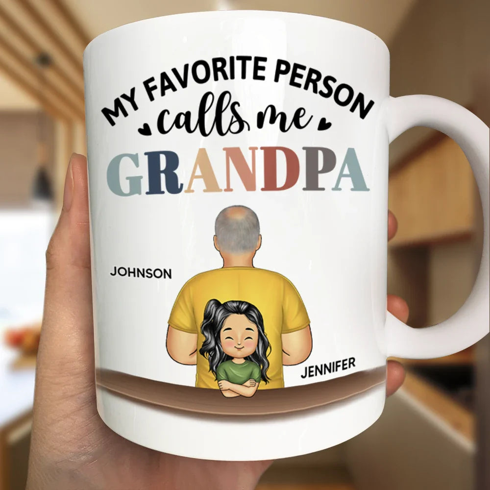 Gift For Grandpa, Gift For Father, Dad - Children, Dad - Sons, Dad - Daughters (Young), Grandpa - Grandkids, Love - My Favorite People Call Me Papa - Personalized Mug