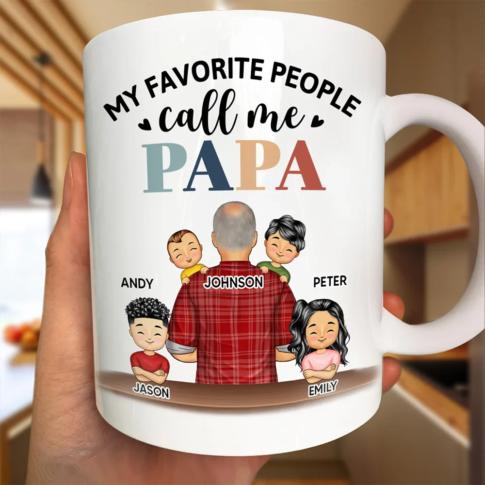 Mes personnes préférées m'appellent Papa - Tasse personnalisée