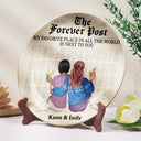 Gift For Couples,Gift For Husband,Gift For Wife,Gift For Boyfriend,Gift For Girlfriend,Love - My Favorite Place In All The World - Personalized Ceramic Plate