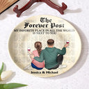 Gift For Couples,Gift For Husband,Gift For Wife,Gift For Boyfriend,Gift For Girlfriend,Love - My Favorite Place In All The World - Personalized Ceramic Plate