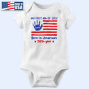 Gift For Baby,America 250th,Independence Day,Adorable,Icon - My First 4th Of July Born In America's 250th Year - Personalized Baby Onesie