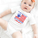 Gift For Baby,America 250th,Independence Day,Adorable,Icon - My First 4th Of July Born In America's 250th Year - Personalized Baby Onesie